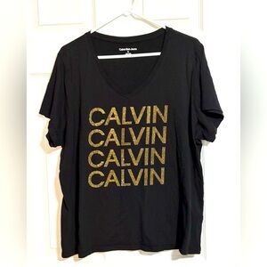 Calvin Klein Jeans Black Calvin Tee - 2X